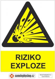 Riziko exploze, samolepka 12x16 cm (Riziko exploze, samolepka 12x16 cm)