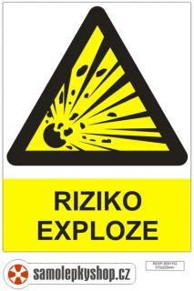Riziko exploze, samolepka 17x22 cm (Riziko exploze, samolepka 17x22 cm)