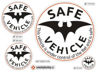 Safe Vehicle Bat set 4 samolepky (Safe Vehicle Bat set 4 samolepky, různé velikosti)