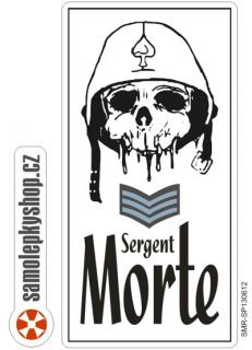 Sergeant Morte samolepka  8x16 cm (Sergeant Morte, samolepka, obdélník 8x16 cm)