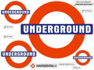 Underground - set 4  samolepky (Underground - set 4 samolepky různé velikosti)