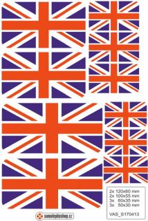 Vlajky Anglie, samolepky set. (Vlajka Anglie na mobil)