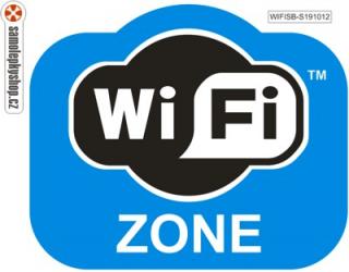 Wi Fi Zone samolepka 14,5 cm (Wi Fi Zone samolepka 145x121 mm)