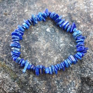 Lapis lazuli náramek (sekané kameny 5-10 mm)