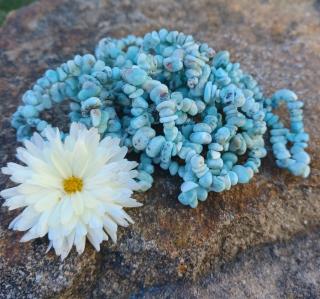 Larimar náramek A (sekané kameny 58 mm)