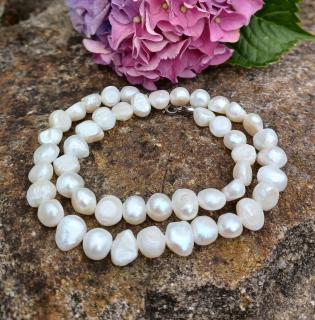 Perly bílé náhrdelník  (perly cca 8 mm)