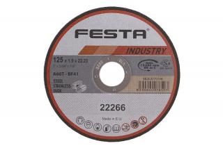 Kotouč řezný FESTA INDUSTRY na kov 125x1x22. 2mm