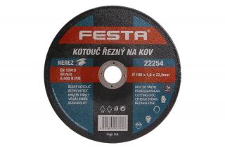 Kotouč řezný FESTA na kov 180x1. 6x22. 2mm