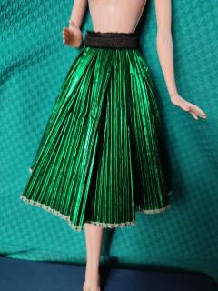 Plisovaná zelená sukně