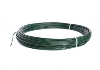 Drát napínací průměr 3,5 mm, délka 52 m, zelený (Nosný poplastovaný drát)