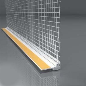 Lišta začišťovací PVC okenní EKO 1,6m (Lišta s tkaninou)