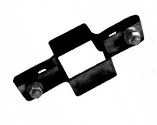 Objímka hranatá průběžná 40x60 mm antracit (Příchytka pro uchycení panelů z obou stran)