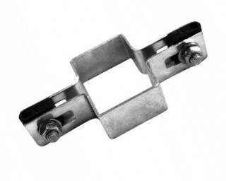 Objímka hranatá průběžná 40x60 mm zinkovaná (Příchytka pro uchycení panelů z obou stran)