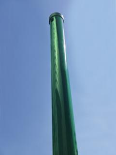 Sloupek plotový kulatý průměr 48 mm, délka 200 cm, zelený (Poplastovaný plotový sloupek)