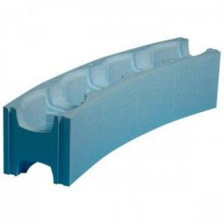 Tvarovka ISOSTONE PS 40 oblouk poloměr 1,25 m modrý (Bazénová polystyrenová tvarovka)