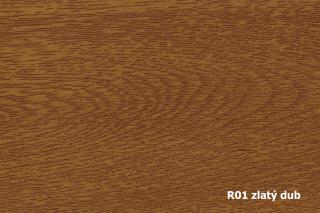 Vnitřní PVC parapet dekor zlatý dub – RENOLIT (Komůrkový plastový parapet na míru)