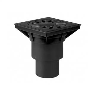 Vpusť kanalizační spodní HACO 245x245 mm průměr 160/110 mm litina (Kanalizační vpusť)