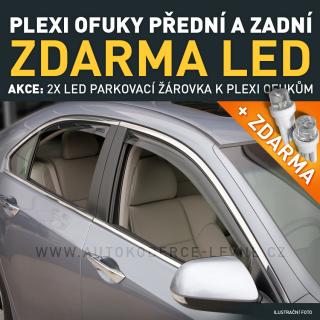 AKCE: Plexi ofuky - deflektory Nissan Navara Pick up, 4D, r.v.05 +zadní (Nissan - ofuky skel)