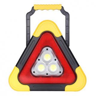 LED svítilna - baterka, 3x LED výstražný trojúhelník s powerbankou a solárním panelem (LED výstražný trojúhelník)