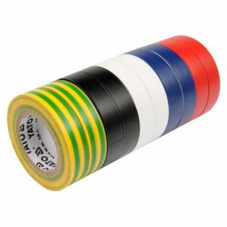 Páska izolační 19x0,13mm x 20m barevná 10ks (Izolační páska)