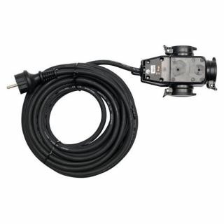 Prodlužovací kabel s gumovou izolací 10m, 3 zásuvky (Prodlužovací kabel)