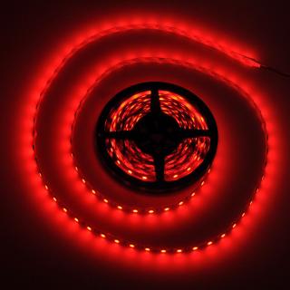 Výprodej - LED pásek 5m, 12V, červený (LED diodový ohebný STRIP pásek,12V, délka 500cm)