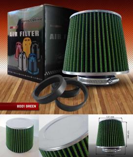 Vzduchový filtr sportovní - universální, barva zelená (Sportovní filtr JBR)