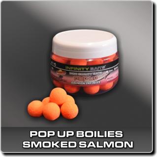 Fluoro Pop Up boilies - Smoked salmon 14 mm (INFINITY BAITS)