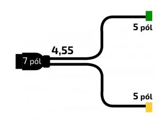Kabeláž  4,55 m /7-pól. zástrčka, bez předních vývodů, baj5, VAPP (Jokon komp.)