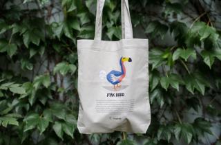 Organikk plátěná taška - pták dodo