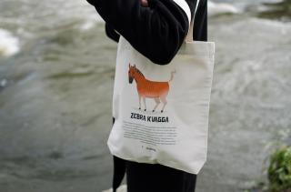 Organikk plátěná taška - zebra kvagga