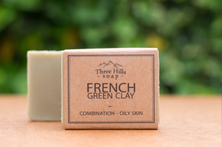 Three Hills Soap přírodní mýdlo z francouzského zeleného jílu 100g