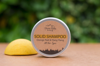 Three Hills Soap přírodní pevný šampon pomerančová kůra a Ylang Ylang 70g