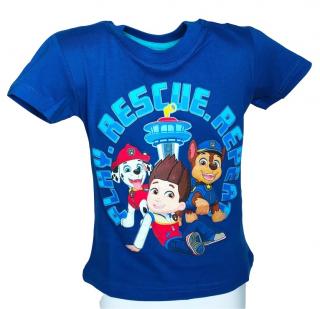 Setino chlapecké tričko TLAPKOVÁ PATROLA- krátký rukáv, bavlna, modrá, vel. 110