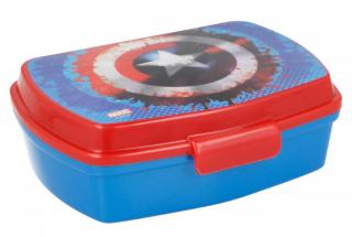 Stor Box na svačinu Captain America, modro červený
