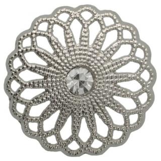 Knoflíky kovové stříbrné květ 20 mm (Knoflíky kovové stříbrné květ 20 mm)