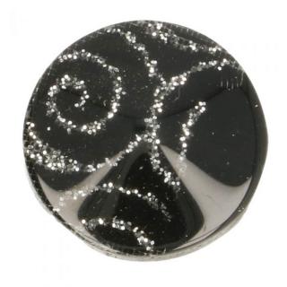 Knoflíky plastové černostříbrné 22 mm (Knoflíky plastové černostříbrné 22 mm)