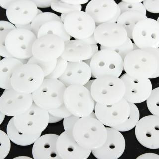 Knoflíky plastové lesklé menší bílé (Knoflíky plastové lesklé menší bílé)
