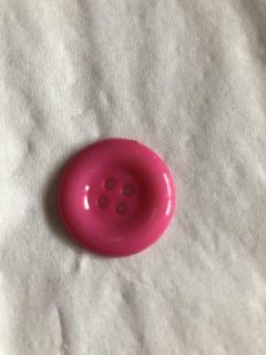 Knoflíky plastové lesklé pink 25 mm (Knoflíky plastové lesklé pink 25 mm)