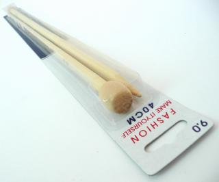 Pletací  jehlice Fashion dřevěné rovné č. 4 mm (Pletací  jehlice dřevěné rovné č. 4 mm)