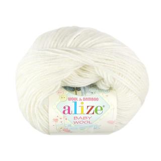 Příze Alize Baby wool bílá (Příze Alize Baby wool  bílá)