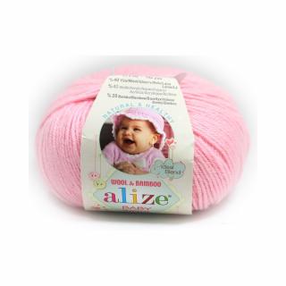 Příze Alize Baby wool světlá růžová (Příze Alize Baby wool světlá růžová)