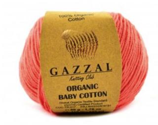 Příze Gazzal Organic baby cotton korálová (Příze Gazzal Organic baby cotton korálová)