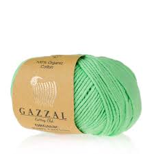 Příze Gazzal Organic baby cotton svěží zelená (Příze Gazzal Organic baby cotton svěží zelená)
