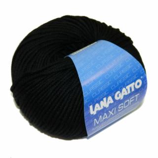 Příze  Lana Gatto Maxi soft černá (Příze  Lana Gatto Maxi soft černá)