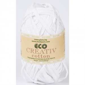 Příze Stenli Eco Creativ Cotton bílá (Příze Stenli Eco Creativ Cotton bílá)