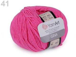 Příze Yarn Art Gina neonově růžová