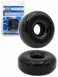 Kroužek Push Energy Balls - černý (kvalitní silikonový kroužek pro penis a koule)