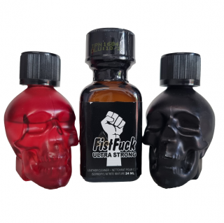 Poppers Balíček El Muerto (Poppers Balíček Obsahuje poppers Black Skull, Fist Fuck a Red Devil)