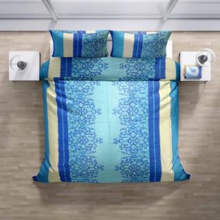 Bavlněné Povlečení Modra tapeta (100% bavlna, rozměr 70x90,140x200 cm)